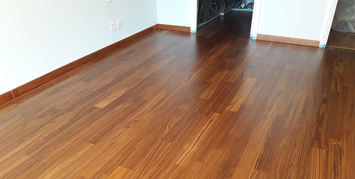 Exemple d'essence de bois : Parquet en teck