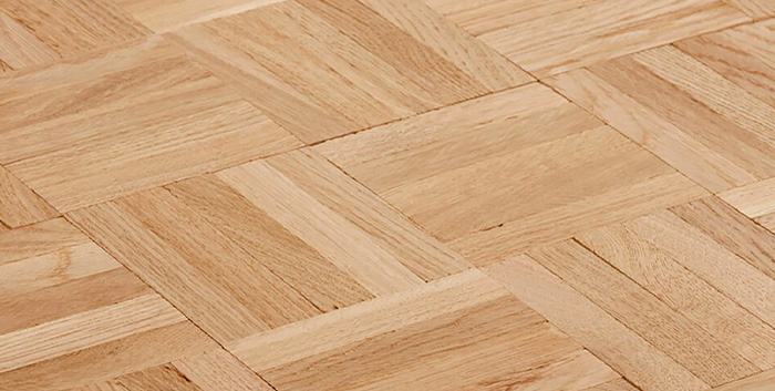 Pose de parquet : motif damier