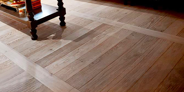 Pose de parquet : motif en échelle
