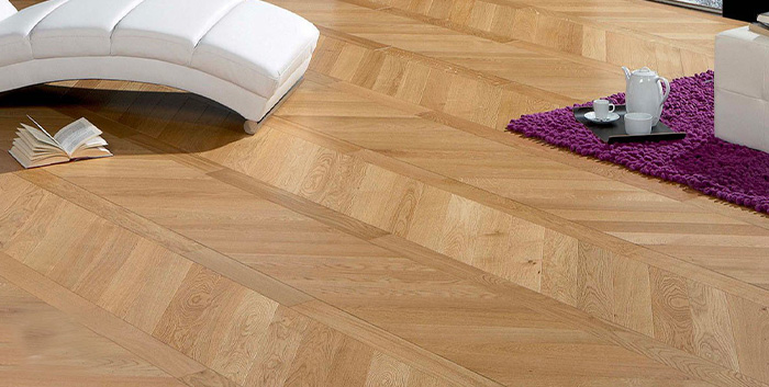 Pose de parquet : motif en fougère